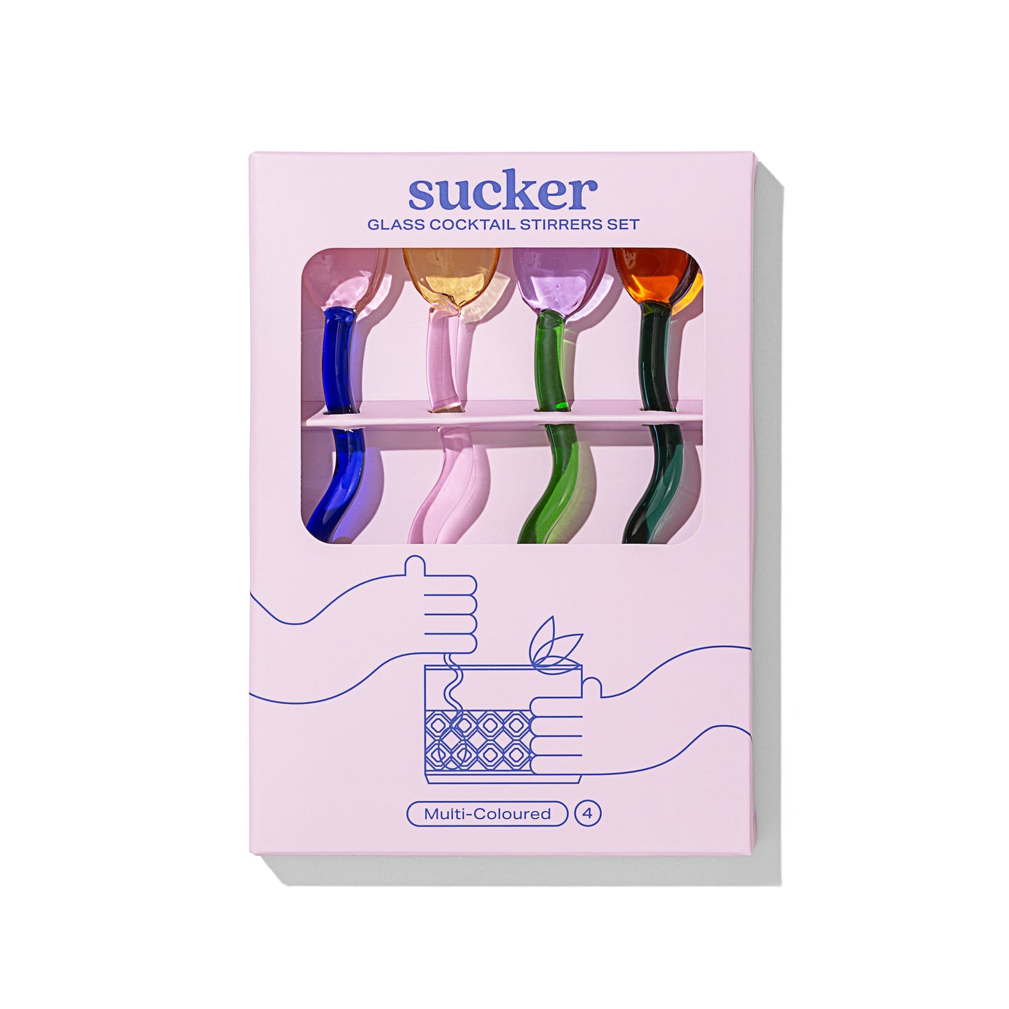 Glass Cocktail Stirrer set