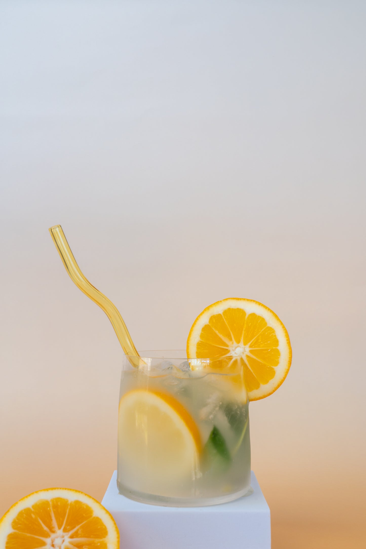 Wavy Reusable Glass Straws