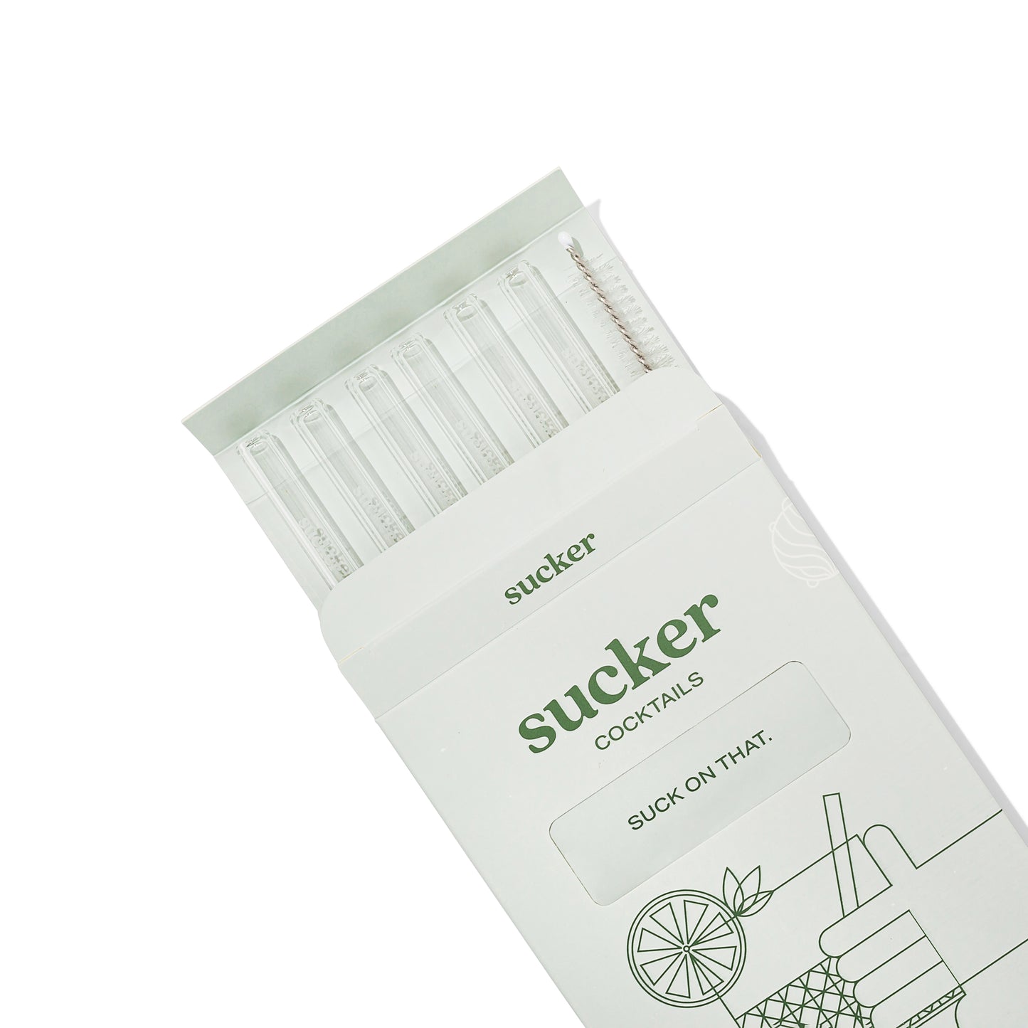 Cocktail Glass Drinking Straws - Transparent