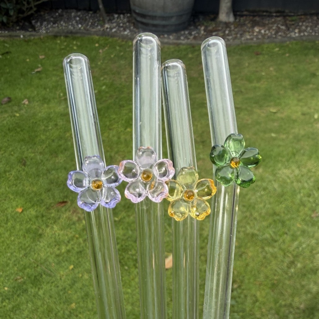 Wildflower Glass Straws