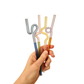Curly reusable glass straws