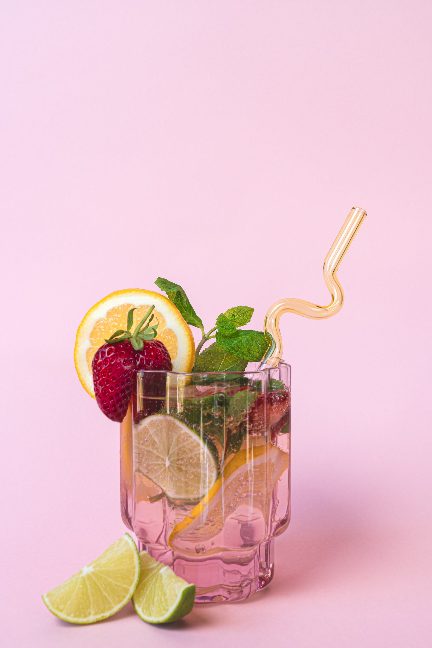 Curly Reusable Glass Straws