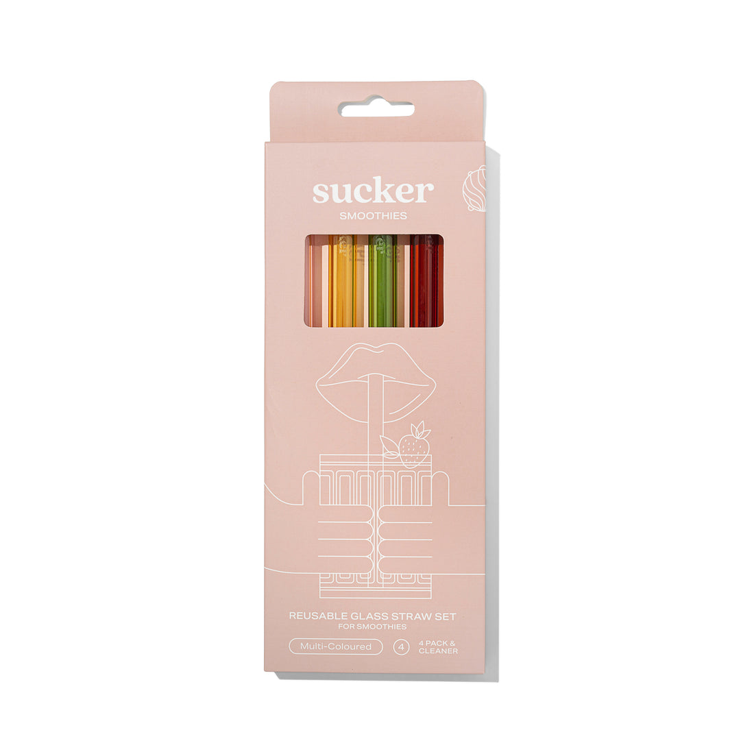 Reusable Glass Smoothie Straws - Multi-colour – Sucker